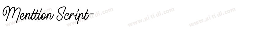 Menttion Script字体转换 Menttion Script字体转换